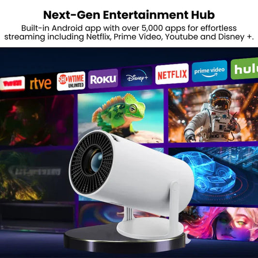 🎥 Smart Mini 4K Projector with HDMI, Wifi, Jiostar, Netflix, Youtube Etc 📺