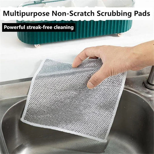 Non Scratch Double Layer Dish Wash Cloths for Your Healthy Kitchen (Pack of 10)