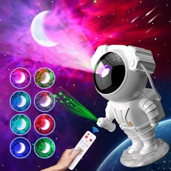 🚀🌌 Astronaut Galaxy Projector 360° Rotating Night Light 🤖🎮