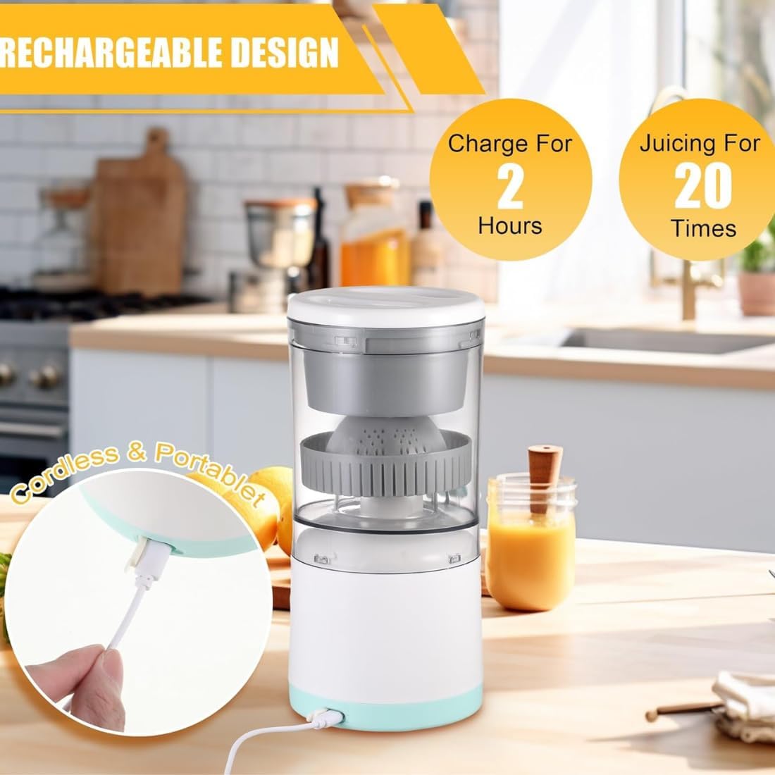🍊 Rechargeable Electric Citrus Juicer 🧃