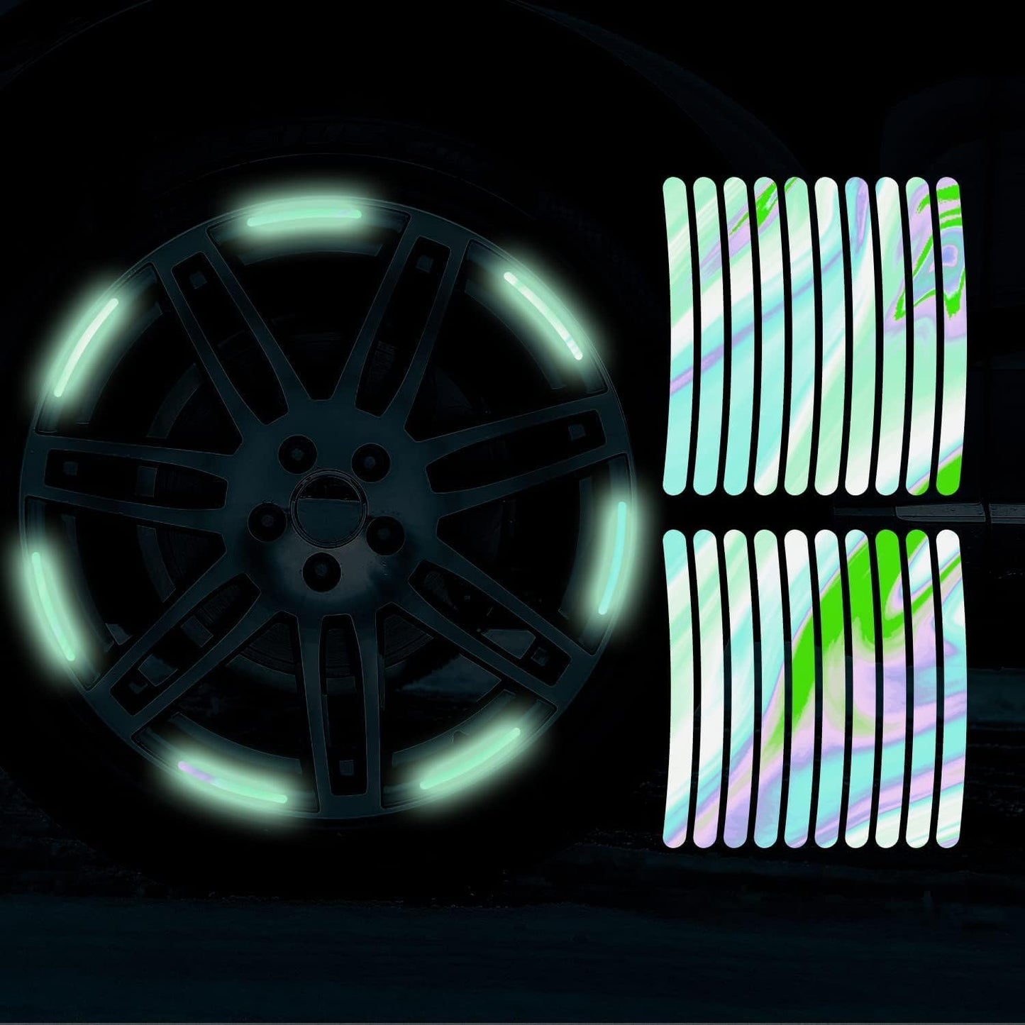 ✨ Car Wheel Hub Reflective Stickers – Night Safety & Stylish Look! ✨
