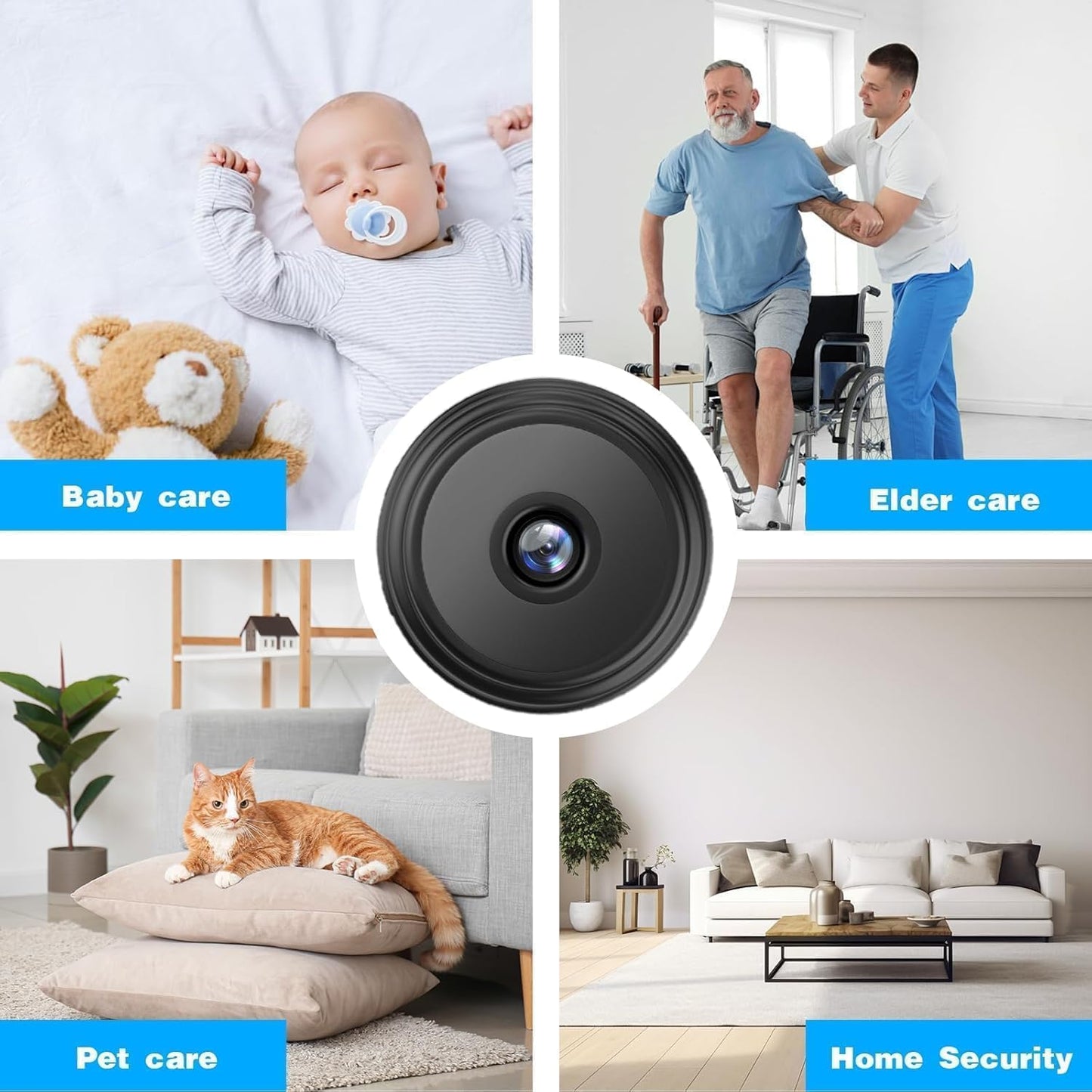 🔒 WiFi Camera Security Camera for Home & Outdoor – HD, Compact & Powerful!