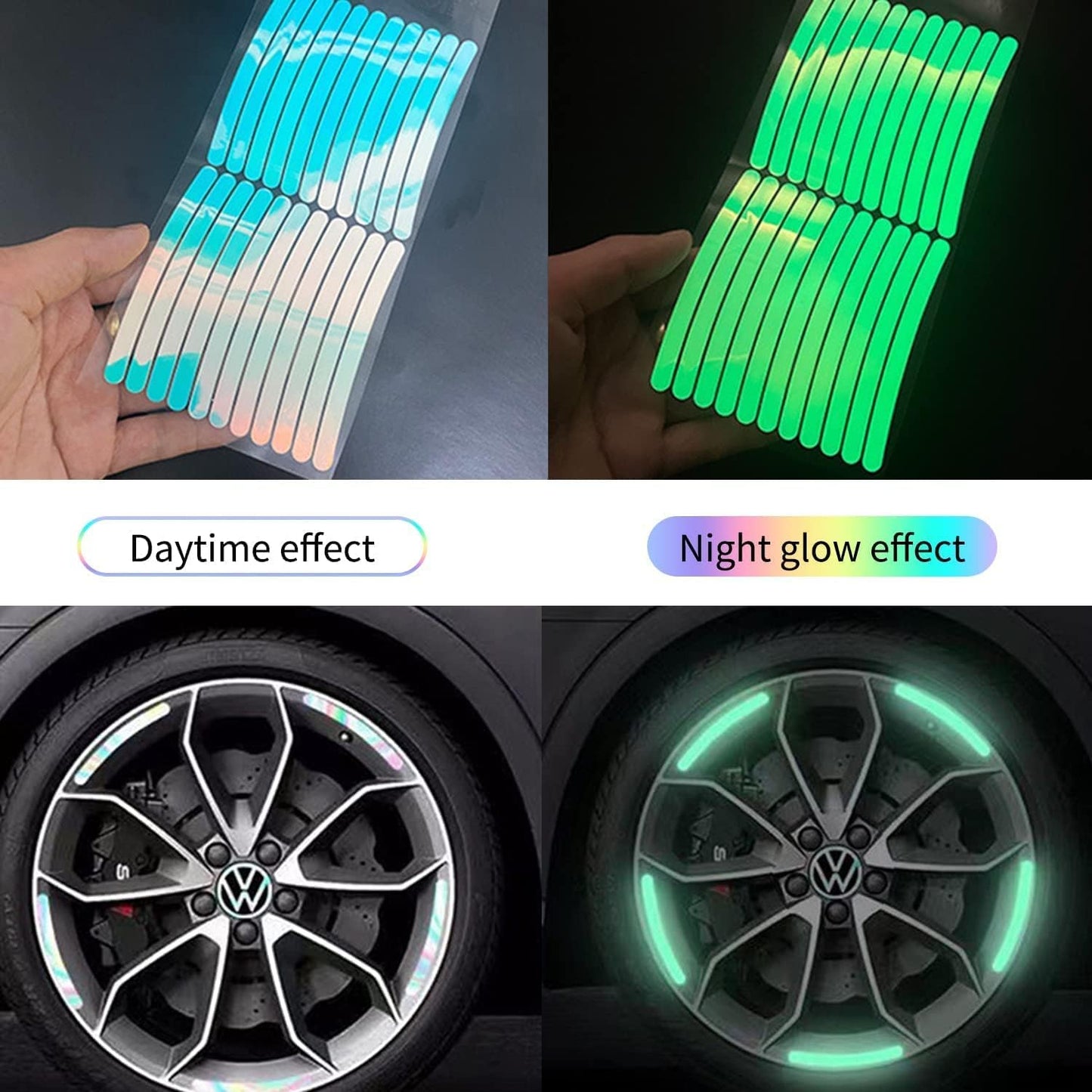 ✨ Car Wheel Hub Reflective Stickers – Night Safety & Stylish Look! ✨