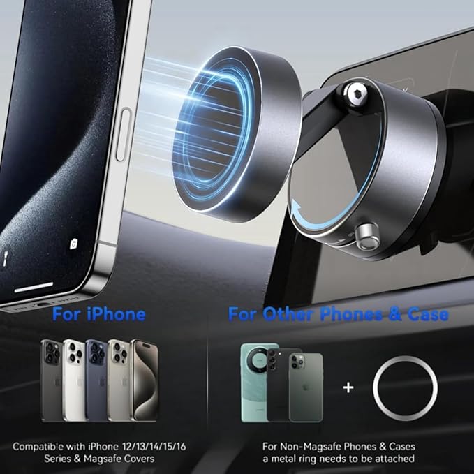 🧲🚗 Vacuum Magnetic Phone Holder 🙌