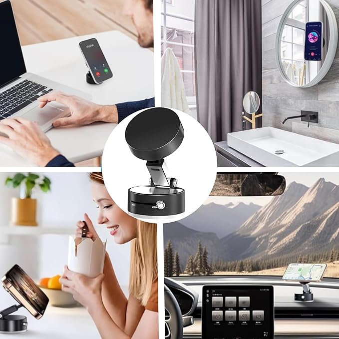 🧲🚗 Vacuum Magnetic Phone Holder 🙌