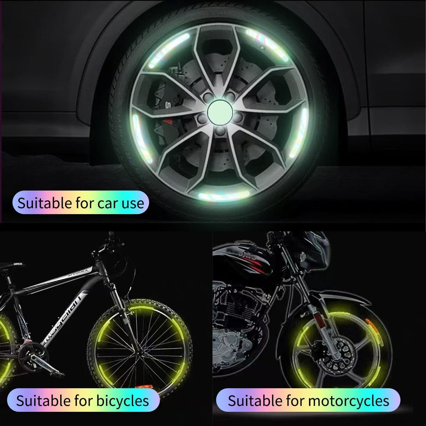 ✨ Car Wheel Hub Reflective Stickers – Night Safety & Stylish Look! ✨
