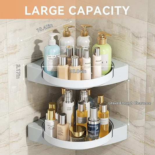 ✨ 360° Triangular Rotating Corner Shelf ™🔄