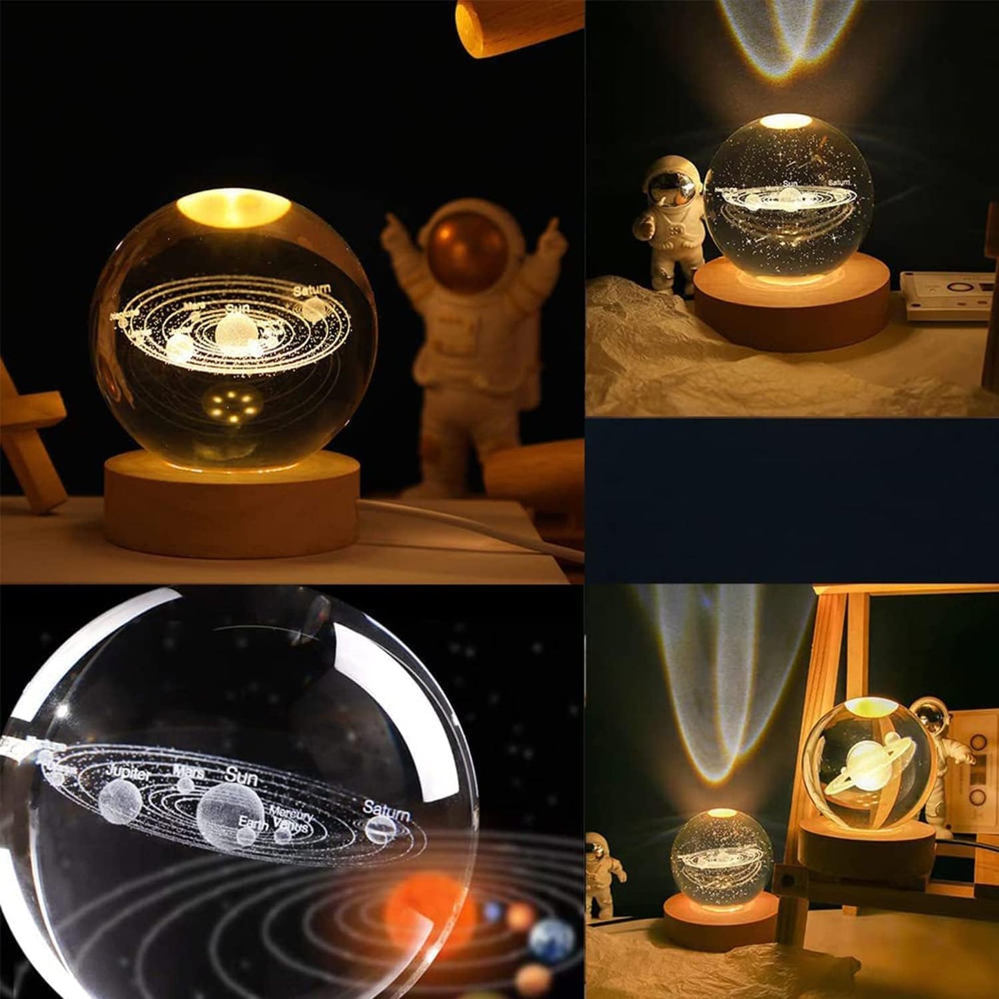 ✨ 3D Galaxy Crystal Ball Night Lamp ✨
