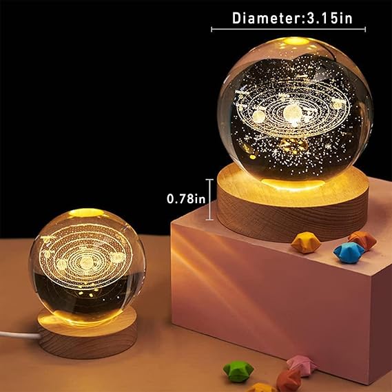 ✨ 3D Galaxy Crystal Ball Night Lamp ✨