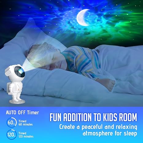 🚀🌌 Astronaut Galaxy Projector 360° Rotating Night Light 🤖🎮