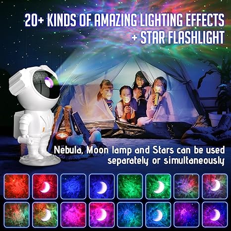 🚀🌌 Astronaut Galaxy Projector 360° Rotating Night Light 🤖🎮